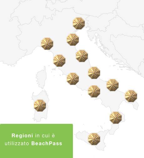 Coste su cui BeachPass è utilizzato